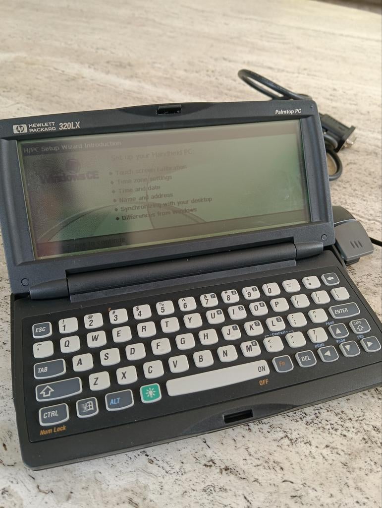 HP320LX Palmtop Computer - Vintage, Compleet, Als Nieuw!, Computers en Software, Vintage Computers, Ophalen