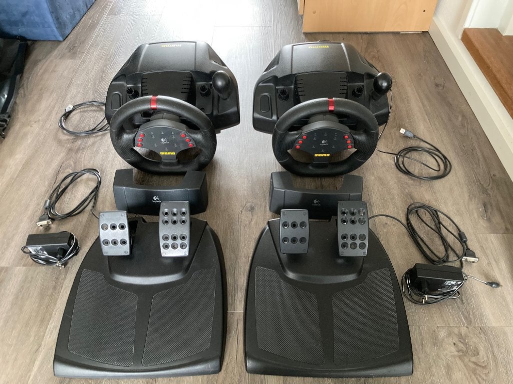Logitech momo racestuurtje met DVD's game Dirt, Ophalen, Gebruikt, Logitech