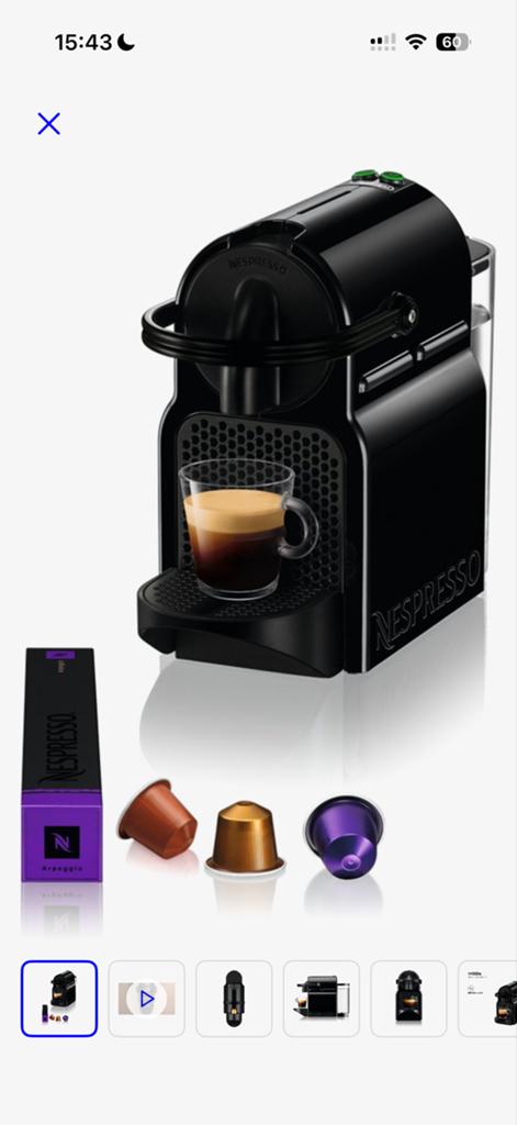 De'Longhi Nespresso Inissia EN80.B Koffiecupmachine Zwart, Ophalen, Koffiepads en cups, Koffiemachine, Zo goed als nieuw