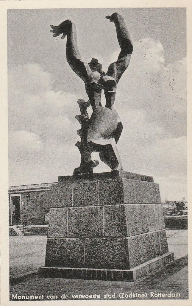 rotterdam- monument zadkine, Ophalen of Verzenden, Voor 1920, Zuid-Holland