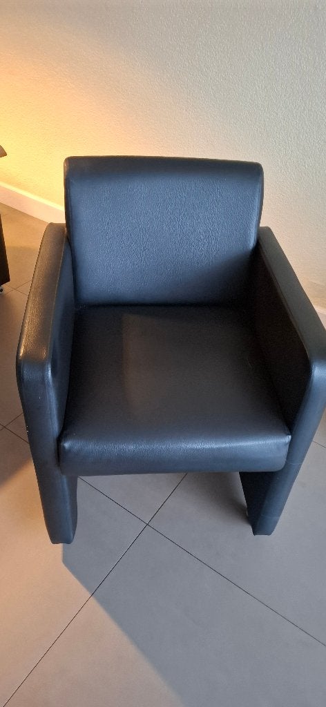 stoelen, Ophalen, Gebruikt, Zwart, Leer
