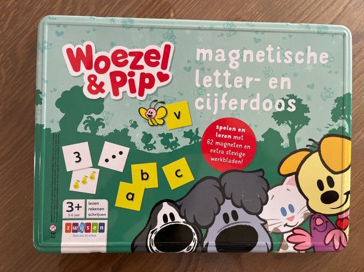 Woezel & Pip Magnetische Letter- en Cijferdoos, Ophalen of Verzenden, Gebruikt, Taal en Lezen