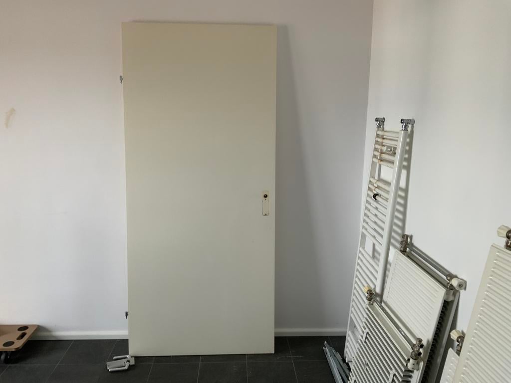 Gave opdekdeur met beslag, 211x95 - Gratis af te halen, Doe-het-zelf en Verbouw, Deuren en Horren, Ophalen, Gebruikt, 80 tot 100 cm