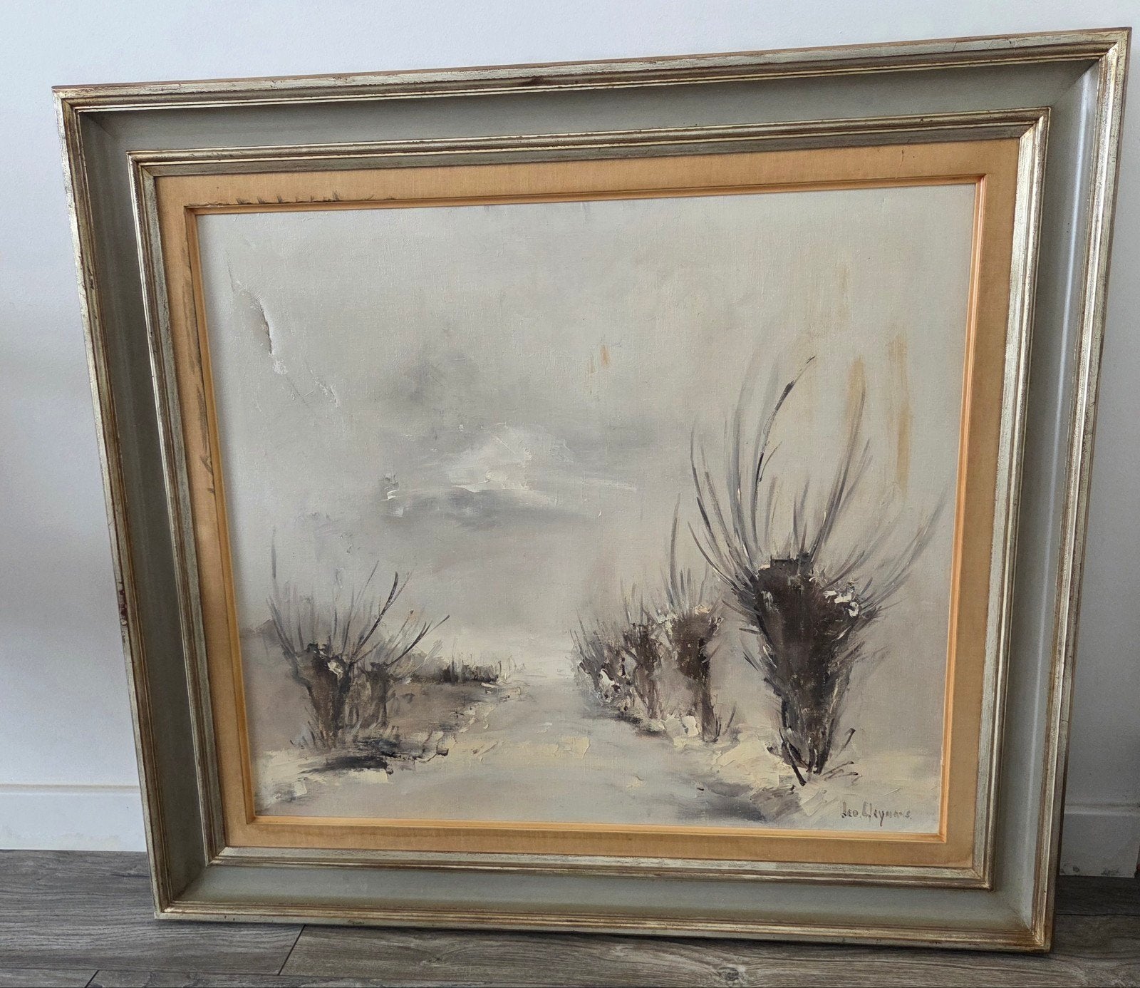 Leo Cleymans  expressionistisch winterlandschap, Antiek en Kunst, Ophalen