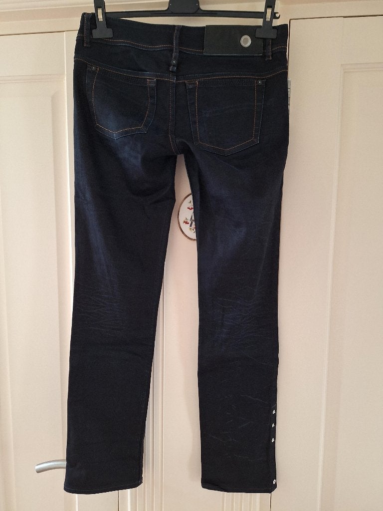 High Use nieuwe jeans capri lang 7 /8 29 36 S diep blauw, Nieuw, W28 - W29 (confectie 36), Verzenden, High Use
