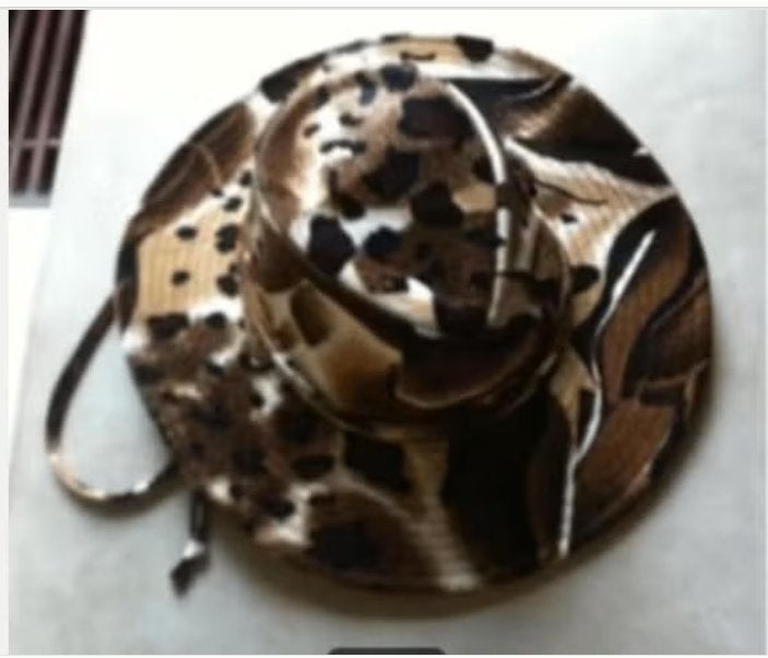 Dames hoed sjeik bruin/beige party explosion, Party explosion, Hoed, Zo goed als nieuw, One size fits all