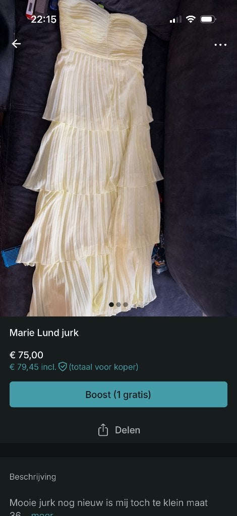 Jurk Marie Lund maat S nieuw, Ophalen, Geel, Nieuw, Maat 36 (S)