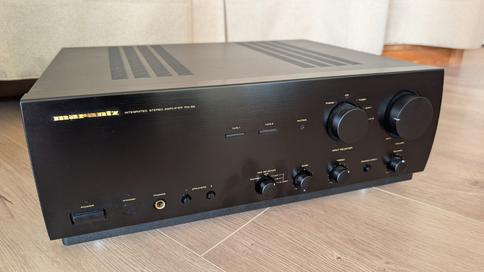 Marantz PM-68 Stereo Versterker, Gebruikt, 60 tot 120 watt, Stereo, Ophalen
