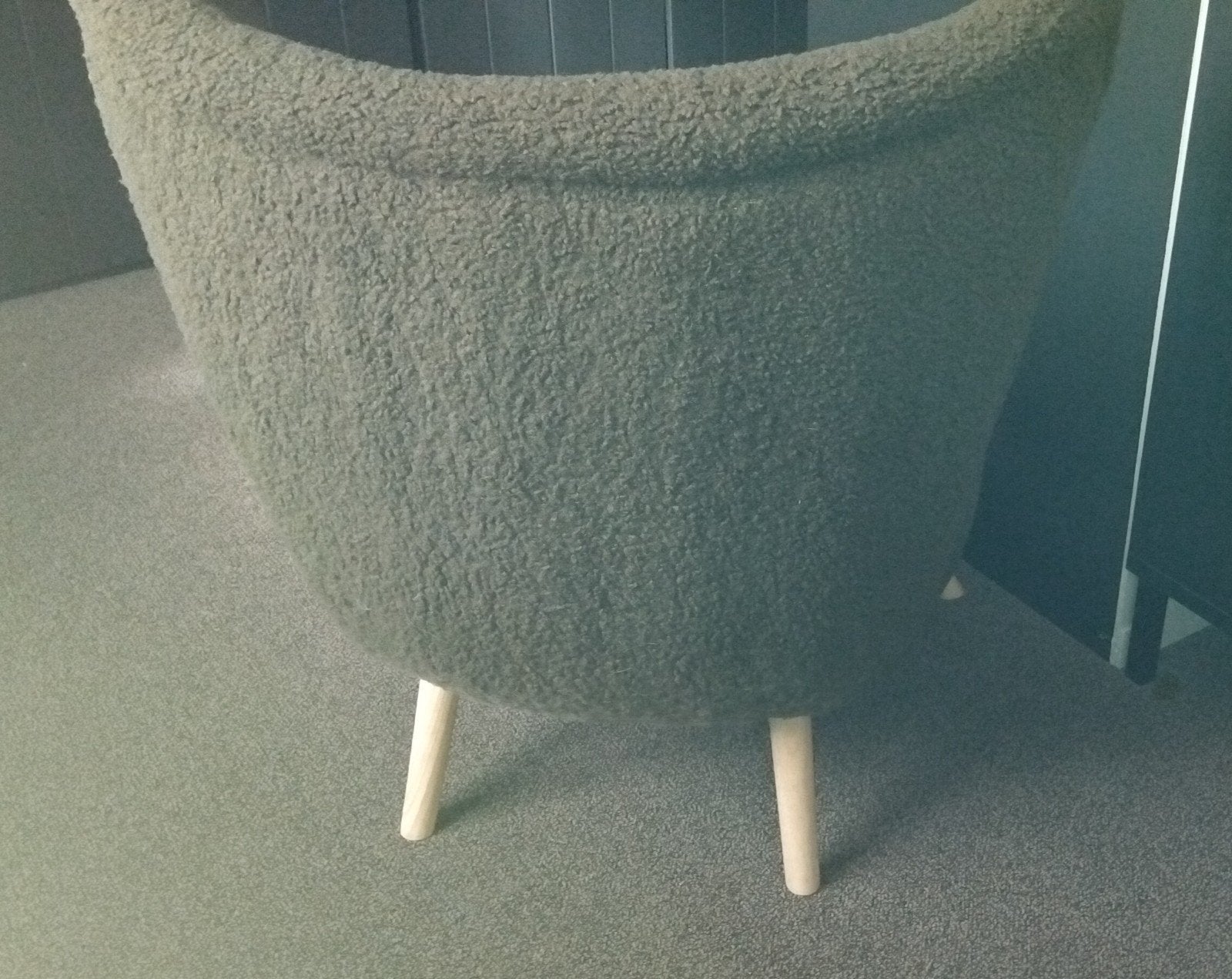 Teddy fauteuil- ZGAN - Woood - Groene Teddy stof, Ophalen, 75 tot 100 cm, Zo goed als nieuw, Stof