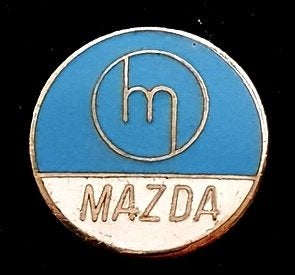 Mazda logo 60er jaren pin- lichtblauw emaille, Verzenden, Nieuw, Transport, Speldje of Pin