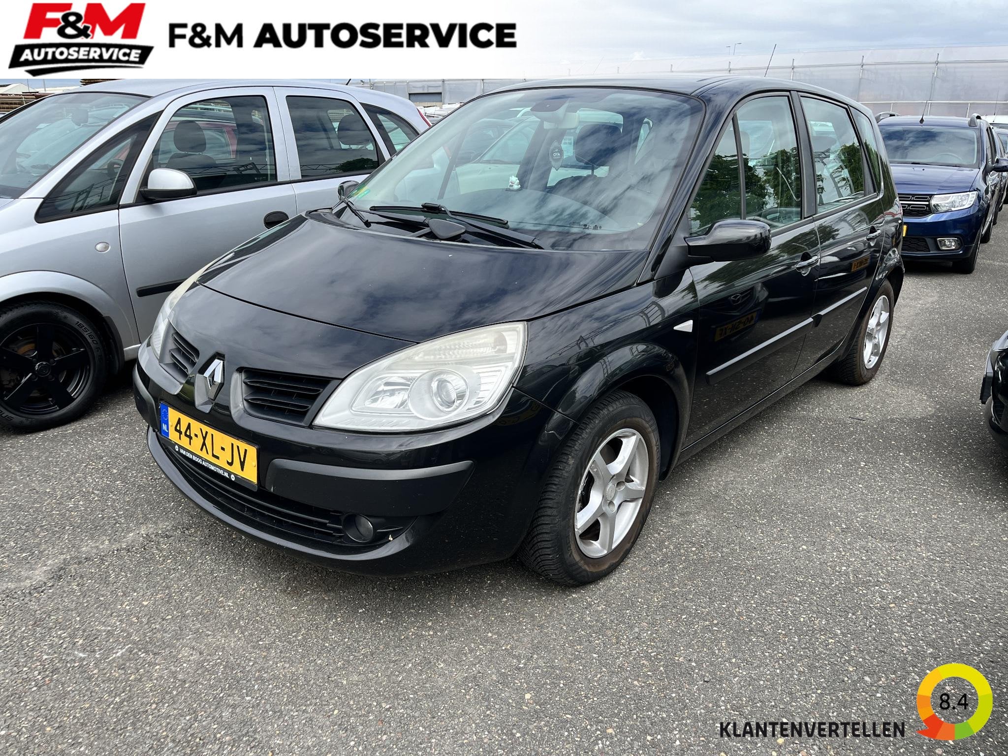 Renault Scénic 1.6-16V Business Line Clima, cruise, trekhaa, 1295 kg, 4 cilinders, Zwart, 1598 cc