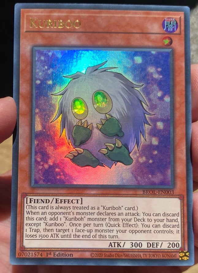 Yu-Gi-Oh! Kuriboo BROL 1st Edition !, Hobby en Vrije tijd, Verzamelkaartspellen | Yu-gi-Oh!, Ophalen of Verzenden, Zo goed als nieuw