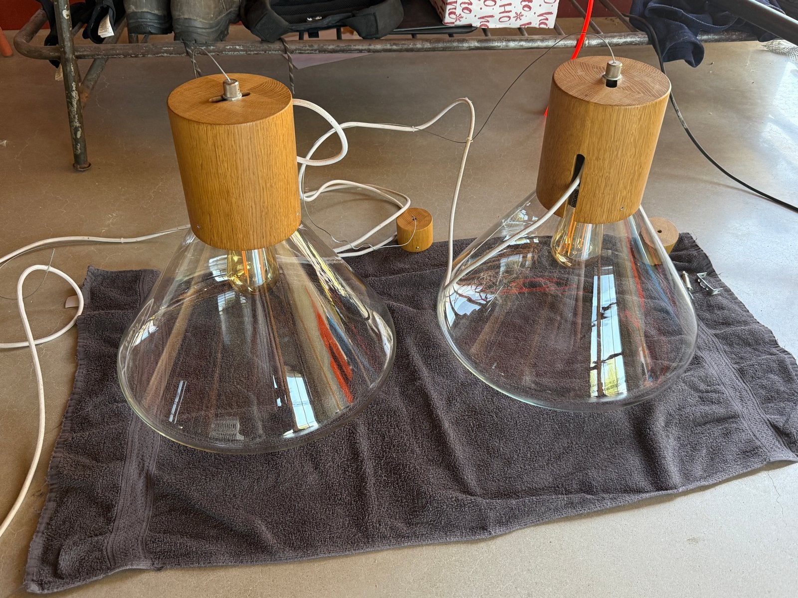Brokis Muffins hanglampen - Eiken (set of apart), Ophalen of Verzenden, Gebruikt, Hout
