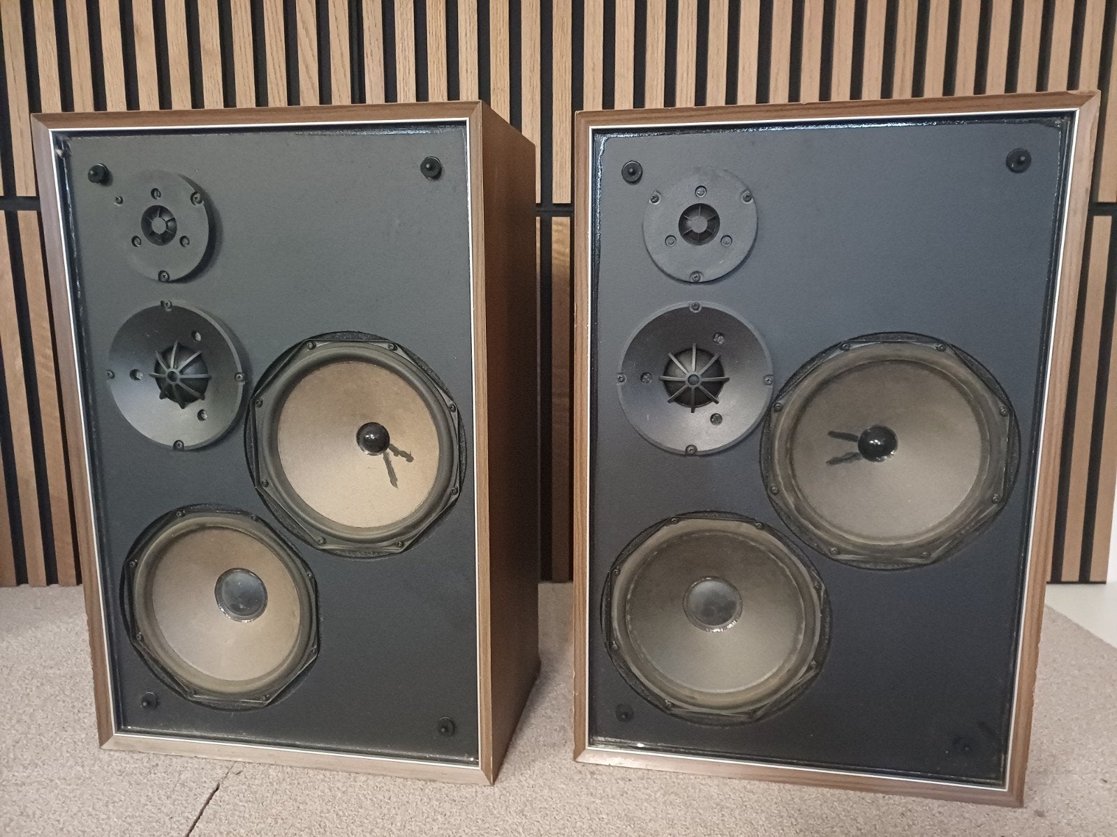 Philips 22AH487 Vintage Luidsprekers - 50 Watt, 4 Ohm, Audio, Tv en Foto, Luidsprekers, Stereo speakers, Philips, Gebruikt, Ophalen of Verzenden