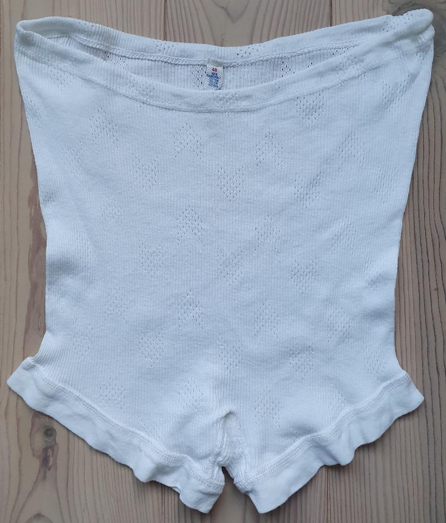 damesonderbroek voor senioren: hoge taille & pijpjes, mt 48, Verzenden, Wit, Broekje of Short