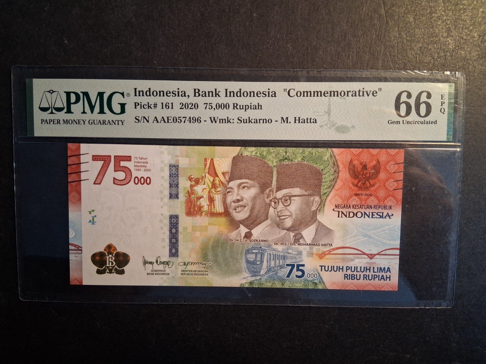 75000 rupiah Indonesië unc PMG 66, Ophalen of Verzenden, Zuidoost-Azië, Los biljet