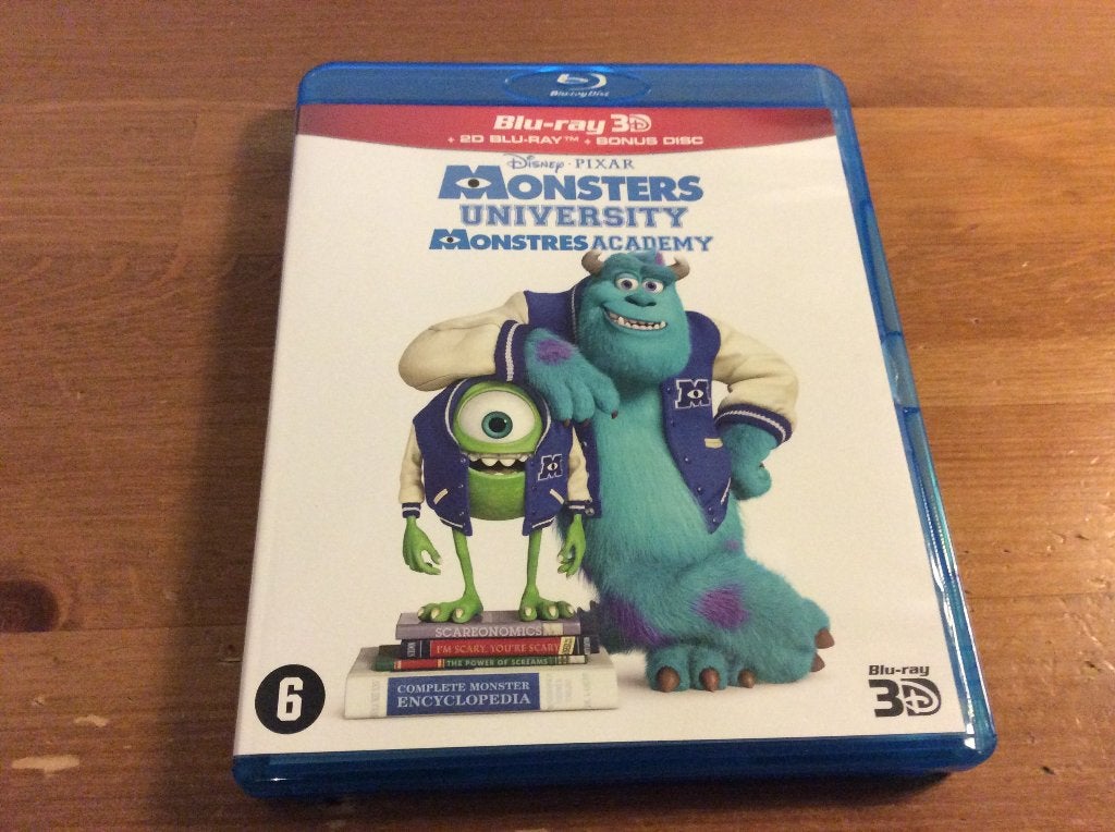 Monsters university 3-disc blu ray 3D, 2D & bonus, Ophalen of Verzenden, Gebruikt, Tekenfilms en Animatie