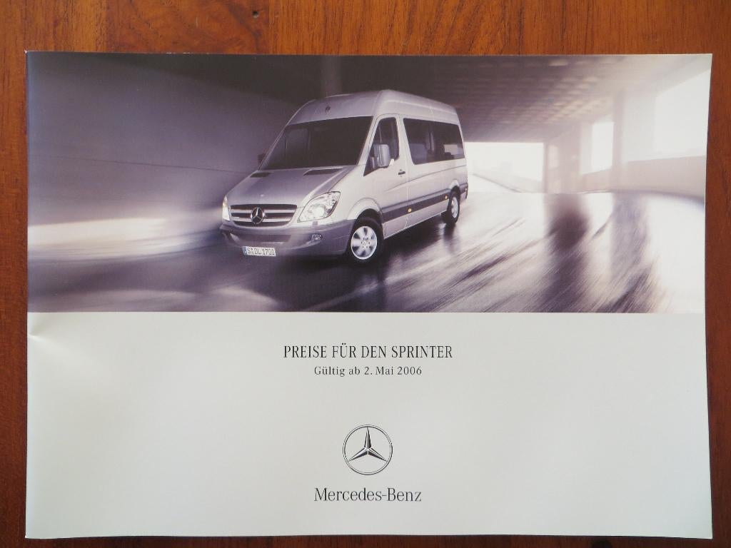 Mercedes-Benz Sprinter Preise (mei 2006), Boeken, Ophalen of Verzenden, Nieuw, Mercedes