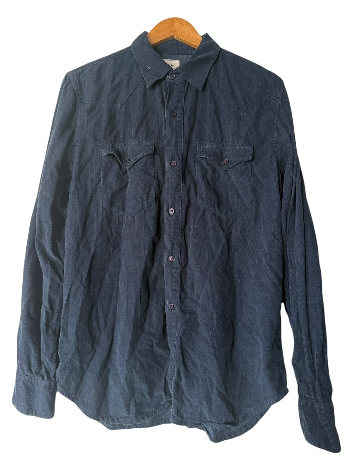 Lois Corduroy Shirt - Maat M (valt als slim L), Ophalen of Verzenden, Zo goed als nieuw, Blauw, Halswijdte 41/42 (L)