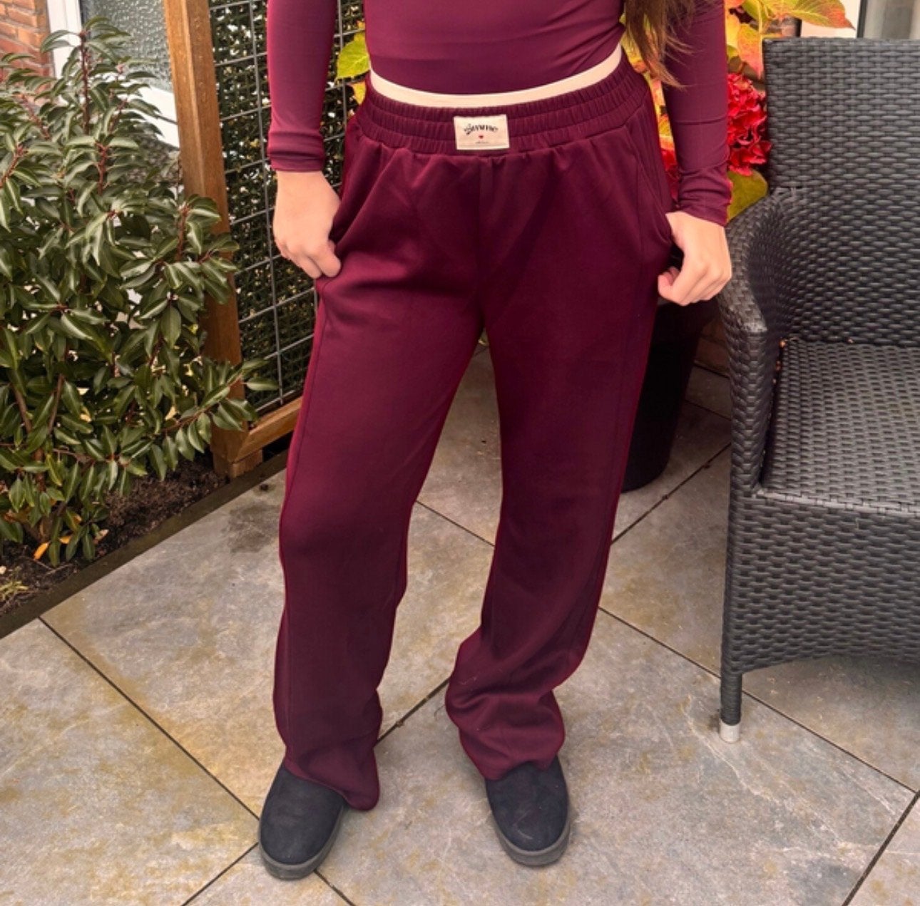 Nieuwe bordeauxrode joggingbroek - Maat M, Kleding | Dames, Maat 38/40 (M), Nieuw, Ophalen of Verzenden, Lang
