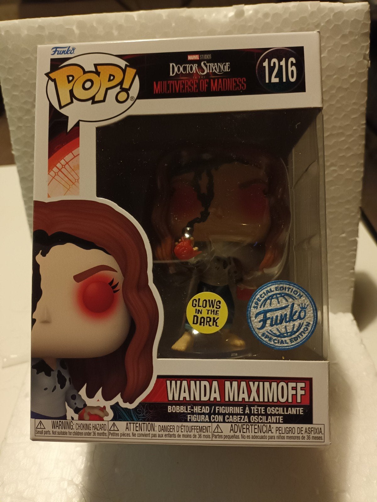 Funko Pop! Wanda Maximoff 1216 GITD Special Edition, Ophalen of Verzenden, Zo goed als nieuw