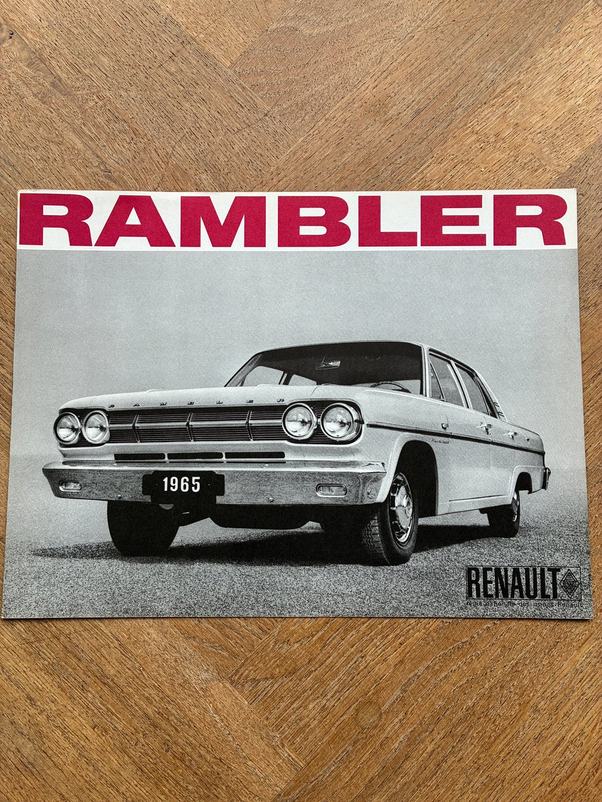 1965 Rambler Renault brochure, Verzenden, Zo goed als nieuw, Renault