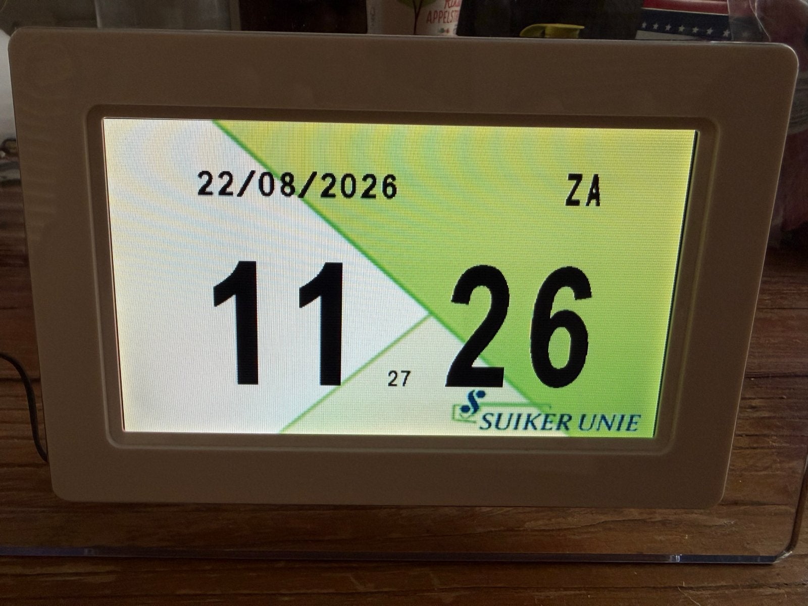 Dementieklok kalender alarm fotolijst 7 inch (17,8cm), Overige merken, Ophalen of Verzenden, Zo goed als nieuw, Kleiner dan 8 inch