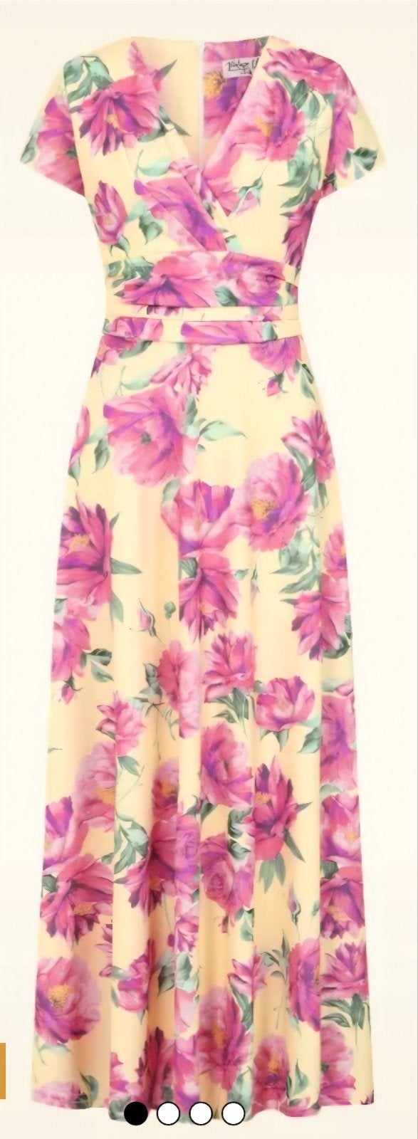 Vintage Chic maxi jurk met bloemenprint, maat 14 (M), Kleding | Dames, Jurken, Maat 38/40 (M), Meerkleurig, Ophalen of Verzenden