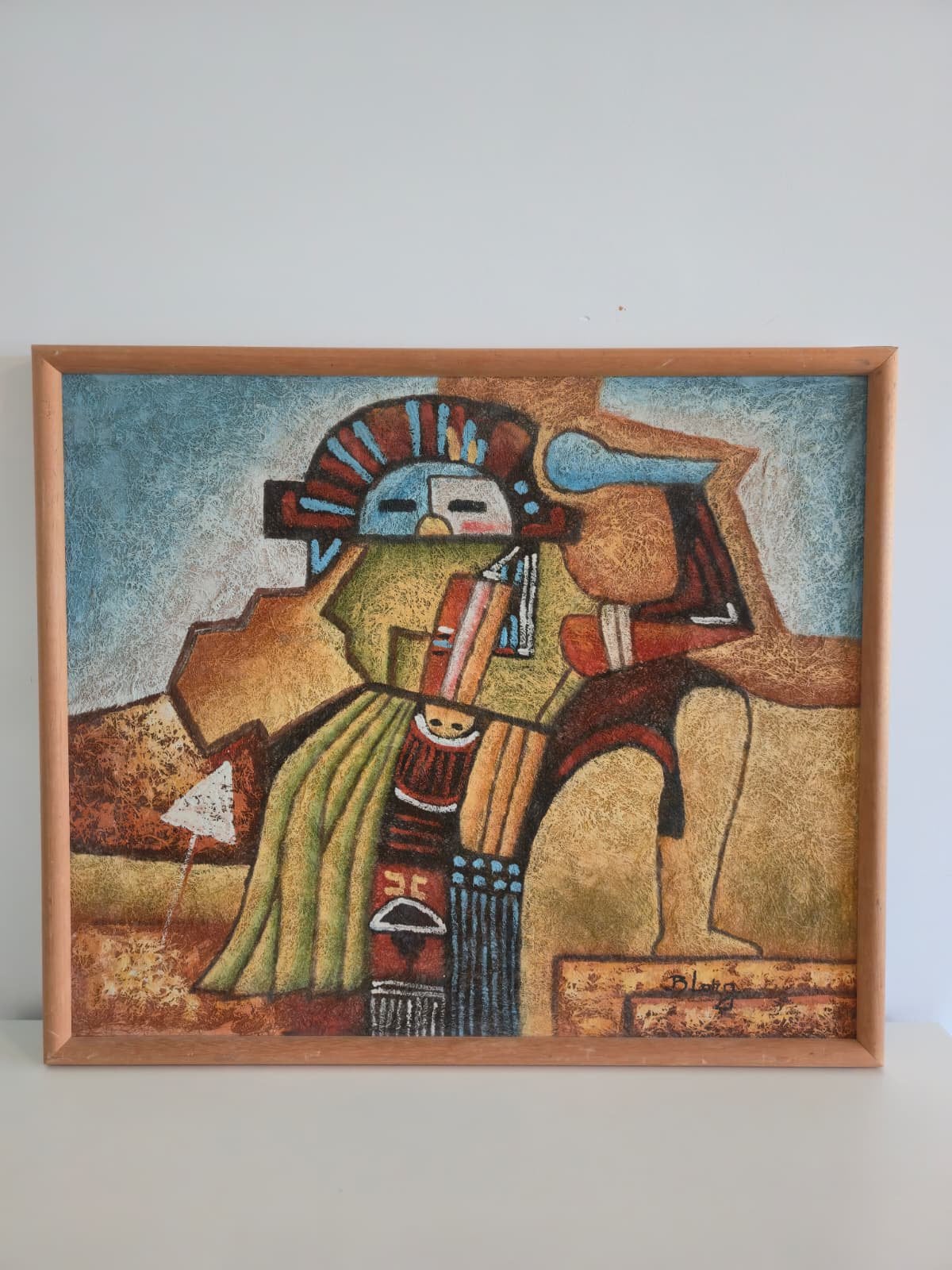 Artist Bill Long Aztec schilderij, Ophalen of Verzenden