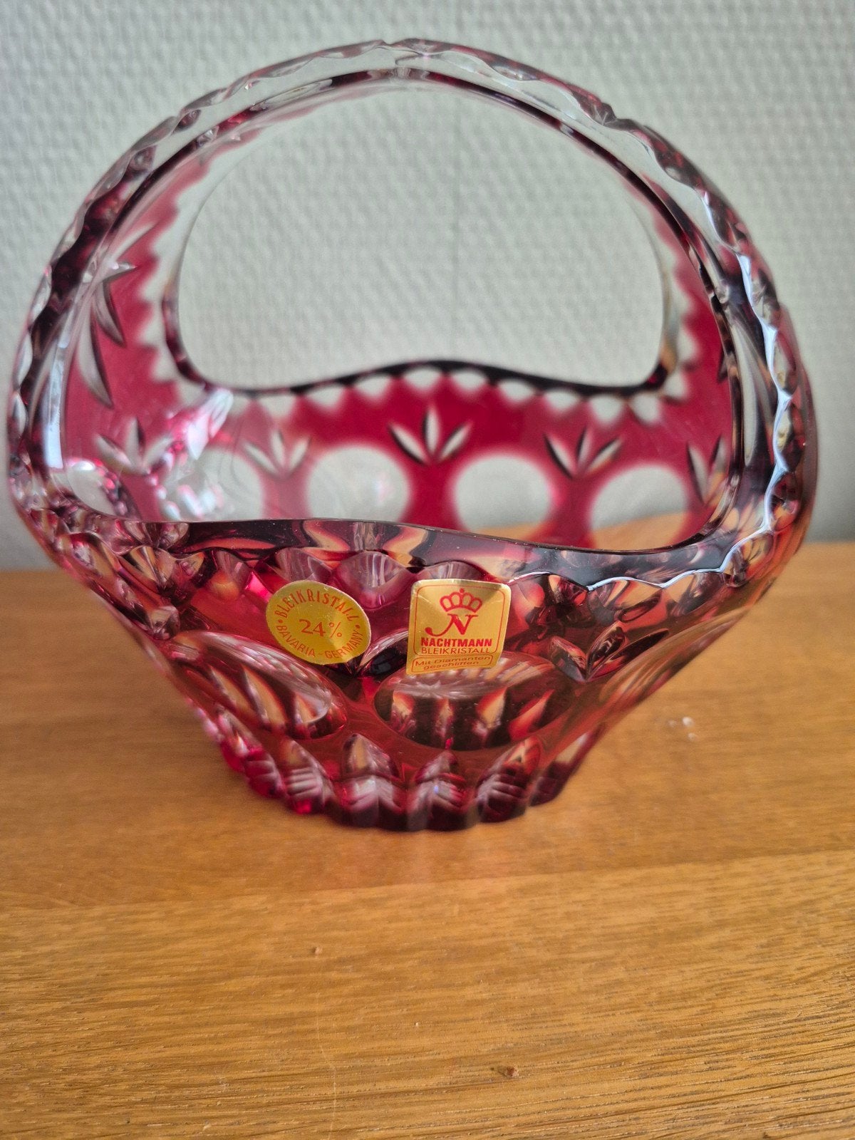 Blei Kristallen mandje, Antiek en Kunst, Antiek | Glas en Kristal, Ophalen of Verzenden