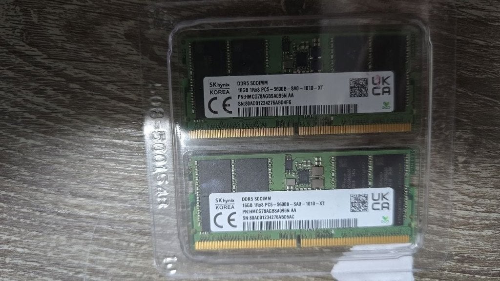DDR5‑5600 SODIMM  - SK Hynix 32GB Kit (2 * 16 GB), Computers en Software, RAM geheugen, Ophalen, 32 GB, Zo goed als nieuw, DDR5