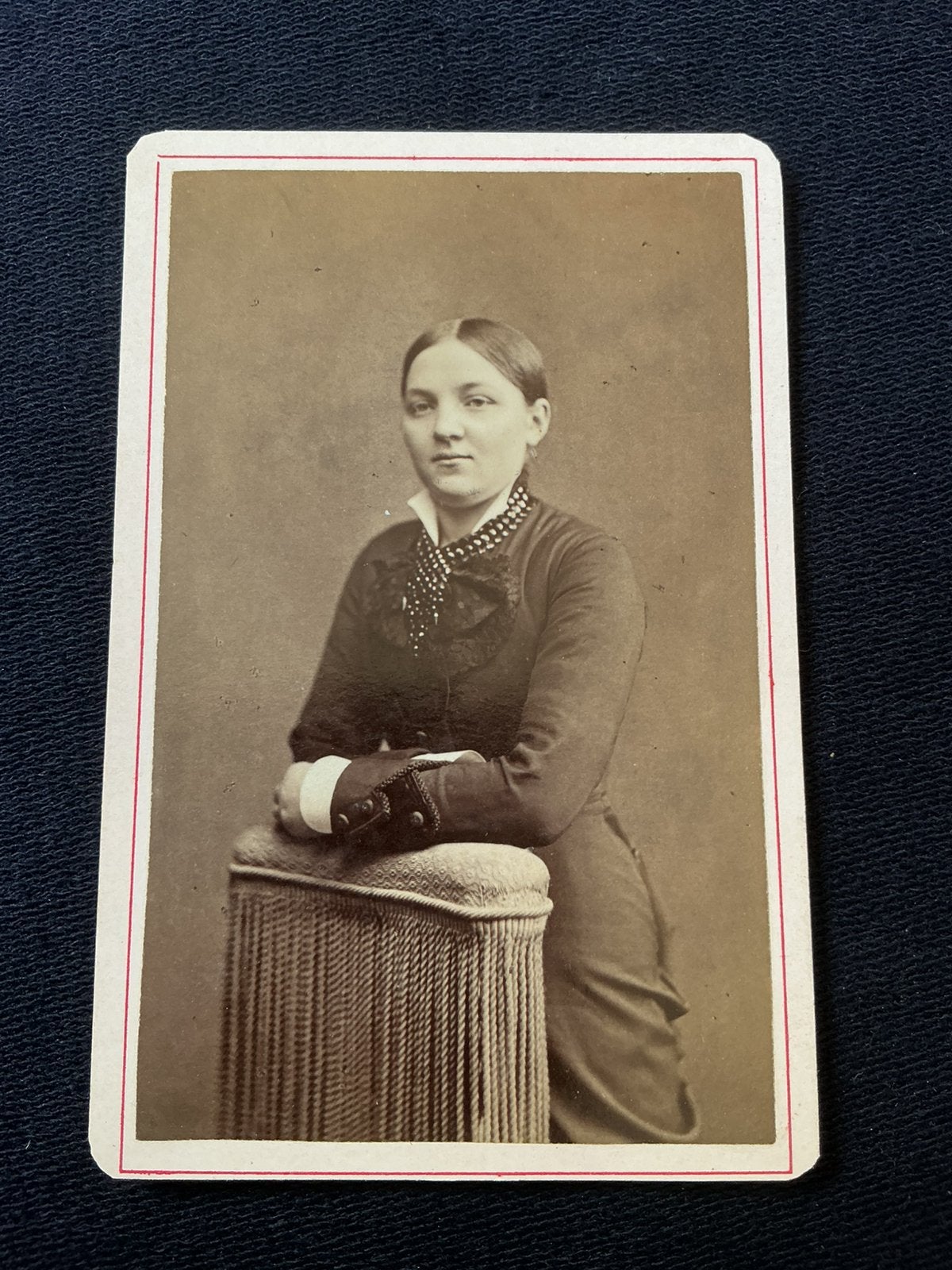 CDV, Dame, FR. JUL. VON KOLKOW, GRONINGEN, Carte de Visite, Ophalen of Verzenden, Voor 1940, Gebruikt, Foto