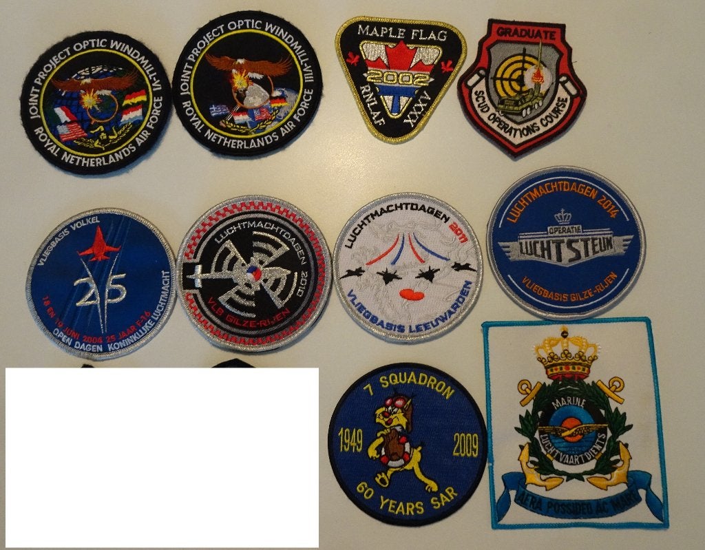 29 Patches in 1 koop of per stuk Luchtmacht  samen voor €190, Ophalen of Verzenden, Luchtmacht, Nederland, Embleem of Badge