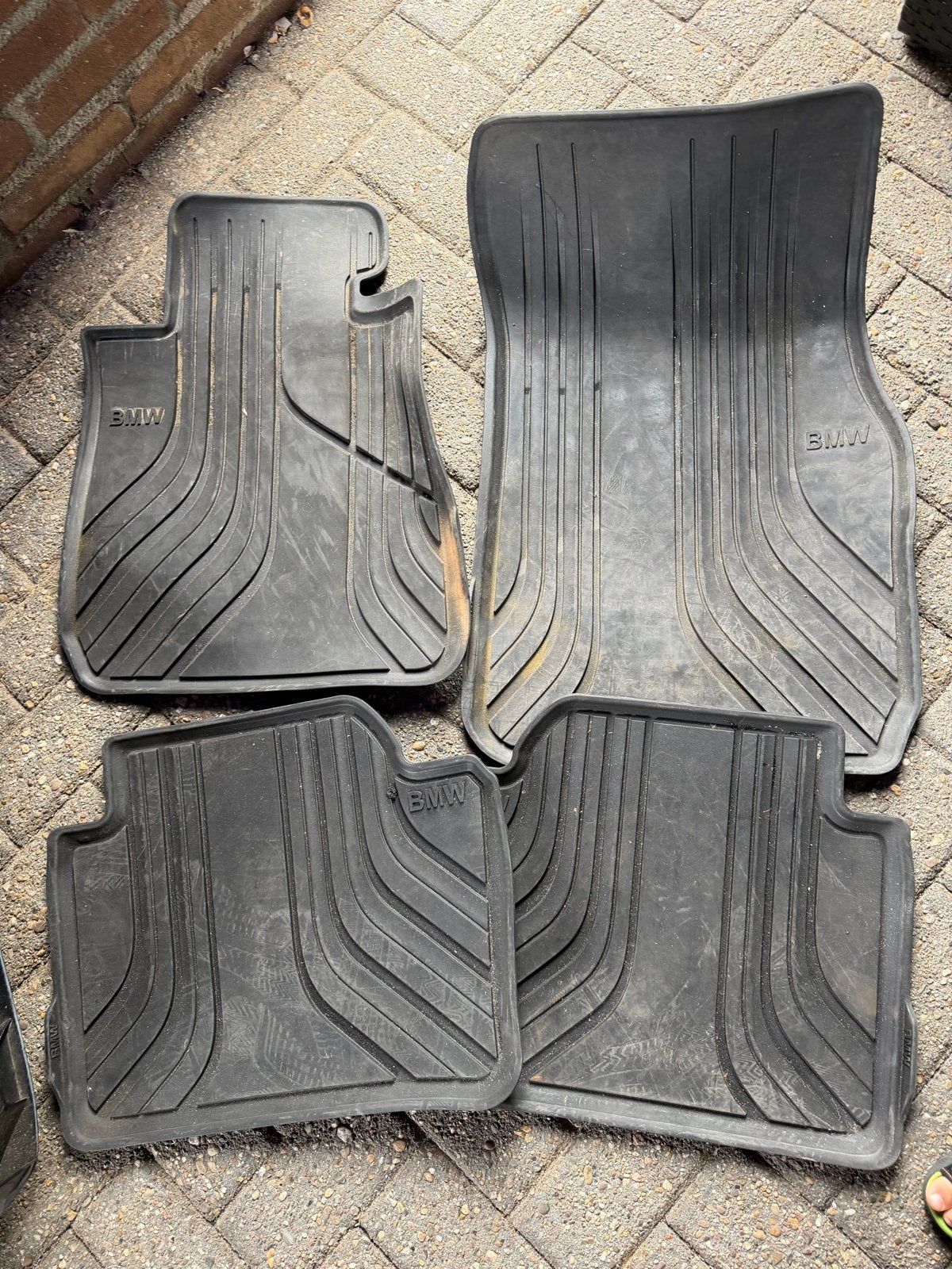 BMW Rubberen Mattenset - Origineel F30, Auto diversen, Automatten, Gebruikt, Ophalen of Verzenden