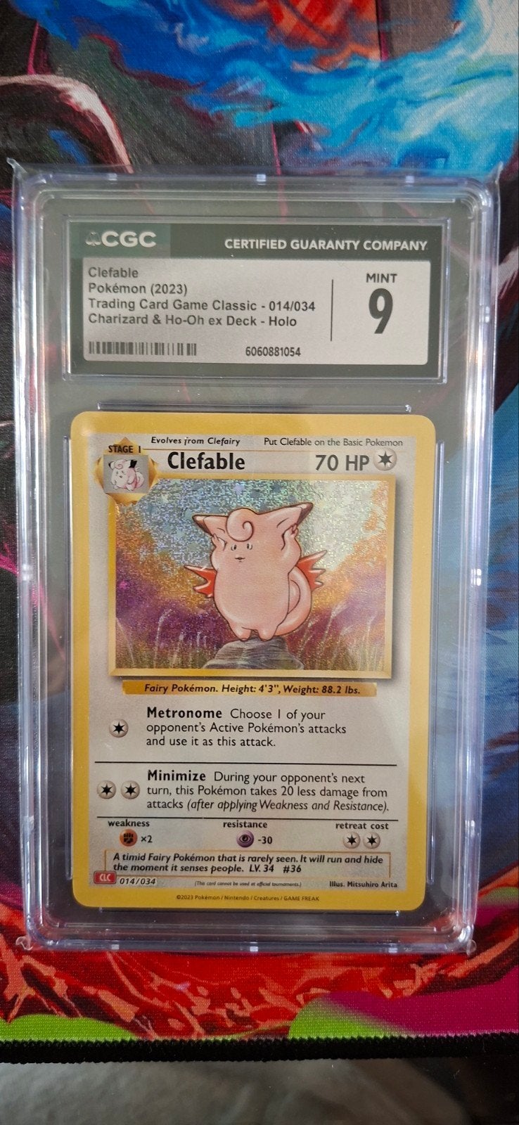 Pokémon Clefable CGC 9 Mint - Trading Card Game Classic, Ophalen of Verzenden, Zo goed als nieuw, Losse kaart