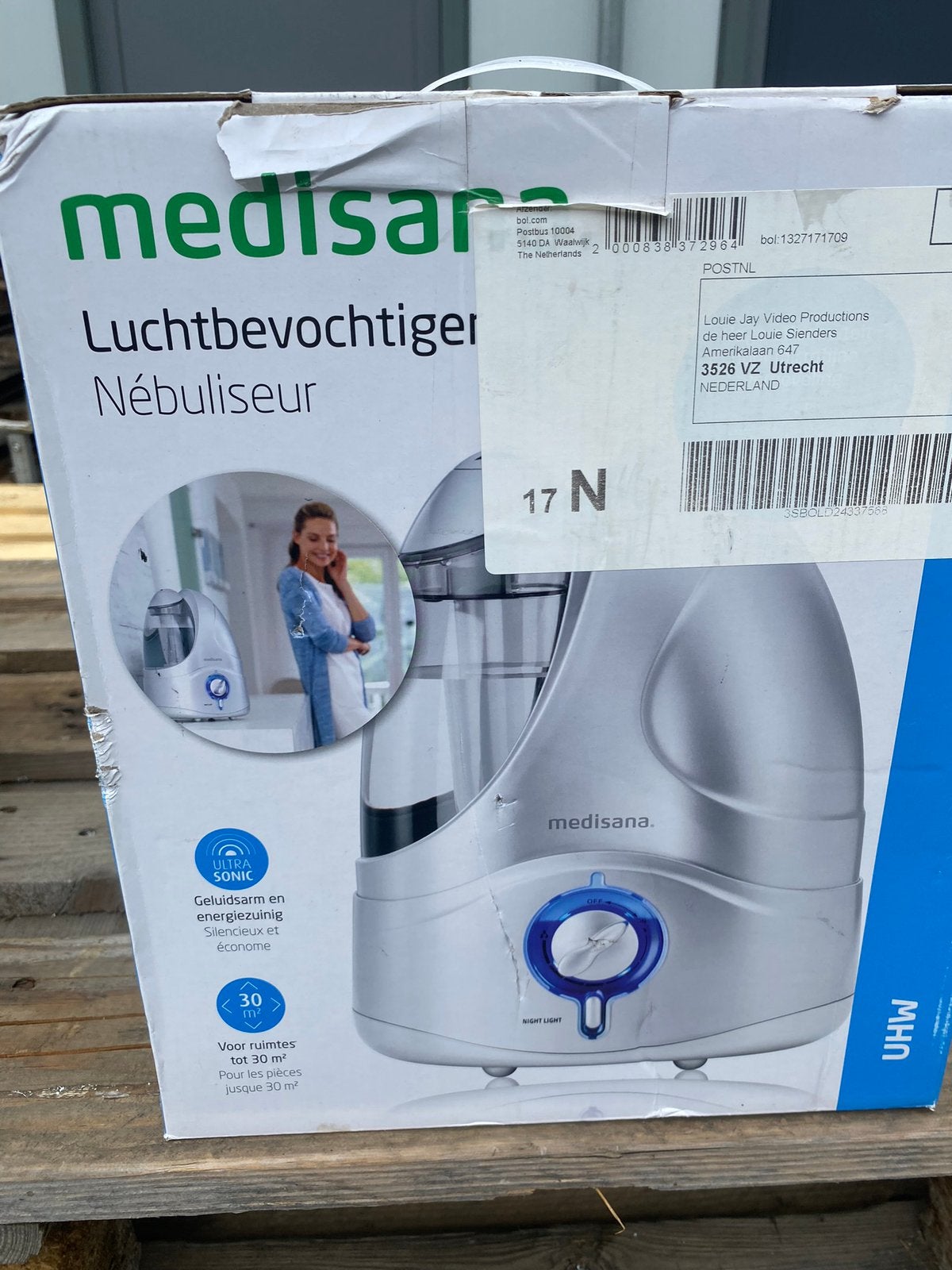 Luchtbevochtiger medisana, Ophalen, Zo goed als nieuw, Luchtbevochtiger