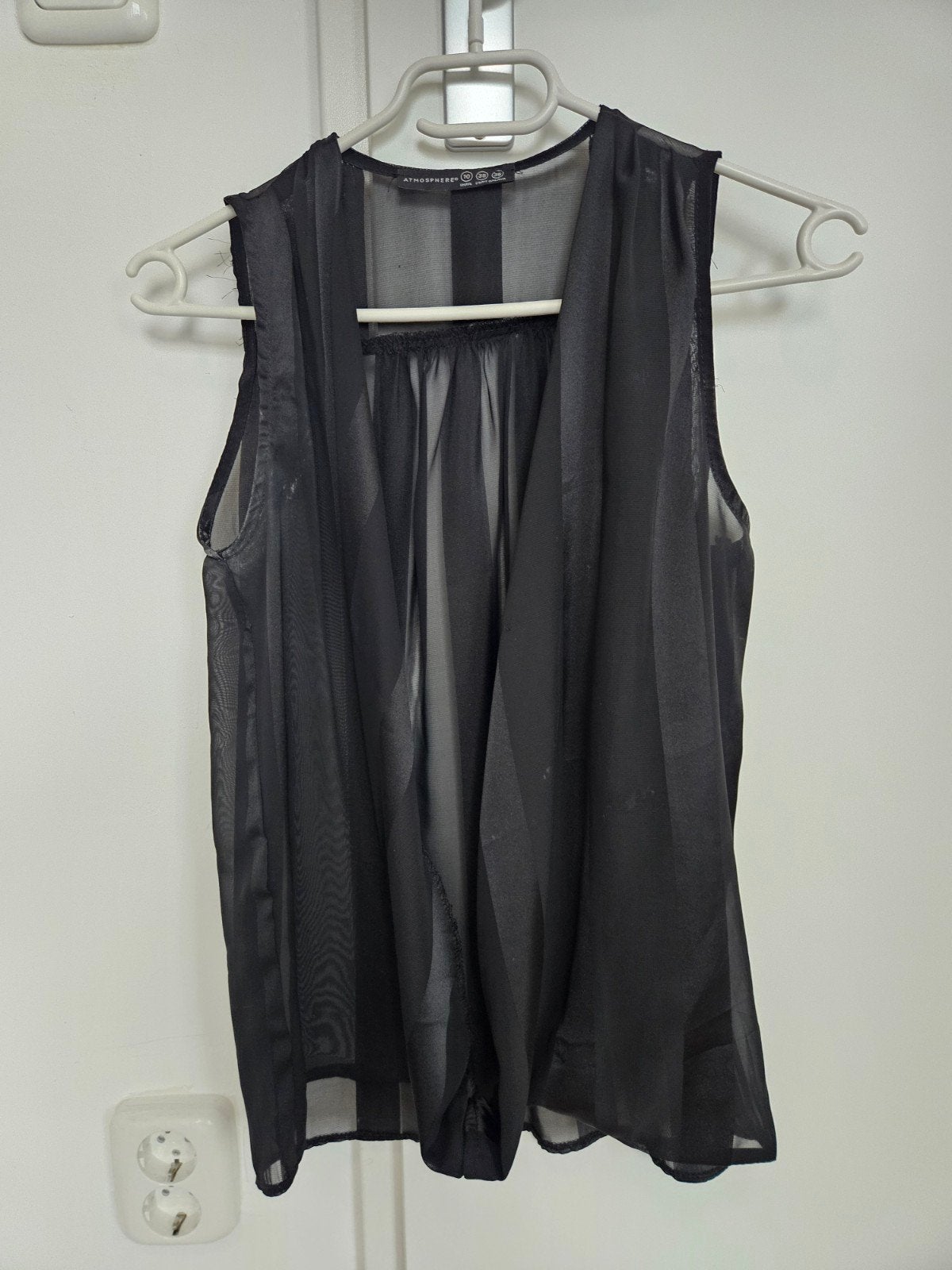 Zwarte blouse korte mouw Atmosphere, Maat 38/40 (M), Atmosphere, Verzenden, Zwart