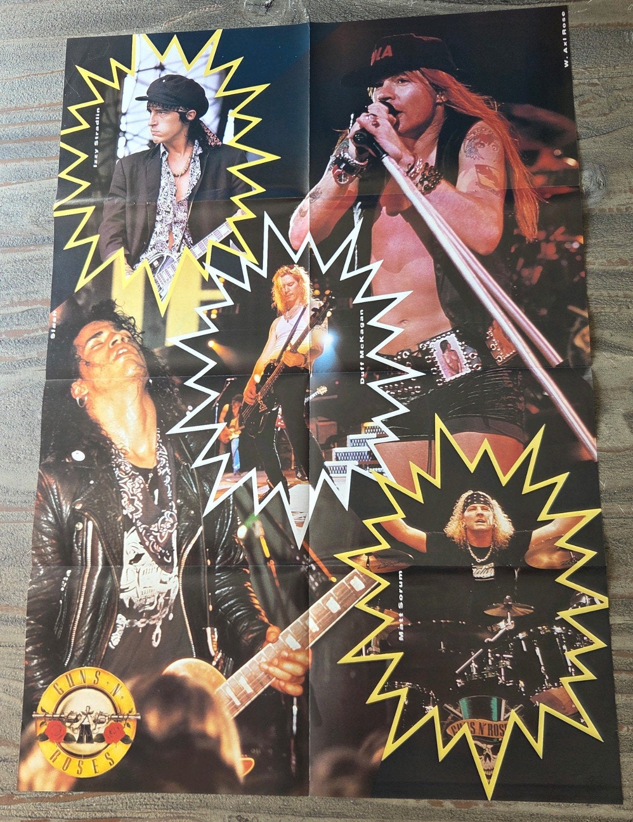 Jaren 90 - Guns N' Roses - Poster, Rechthoekig Staand, Ophalen of Verzenden, Zo goed als nieuw, A1 t/m A3