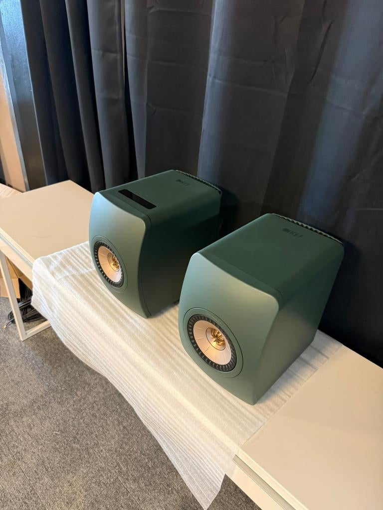 KEF LS50 Wireless II – Green | Als nieuw | Dealer garantie, Audio, Tv en Foto, Luidsprekers, Overige merken, Ophalen of Verzenden