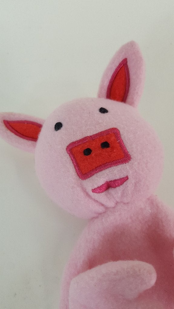 Knuffel Handpop Varken, Varkentje van de Hema. Roze. 2A5, Kinderen en Baby's, Speelgoed | Knuffels en Pluche, Tweedehands verkoop