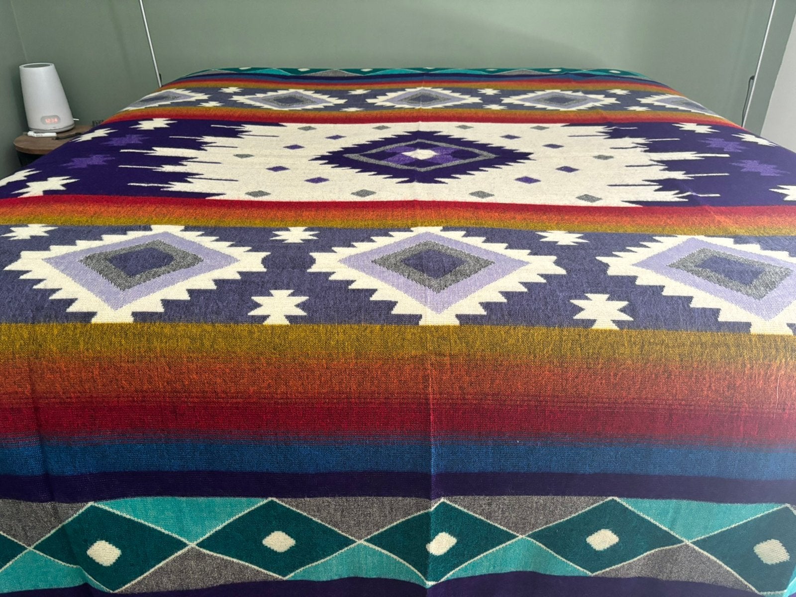 NIEUW! Alpaca wol woon bank kleed deken sprei plaid ruit, Ophalen of Verzenden, Zo goed als nieuw