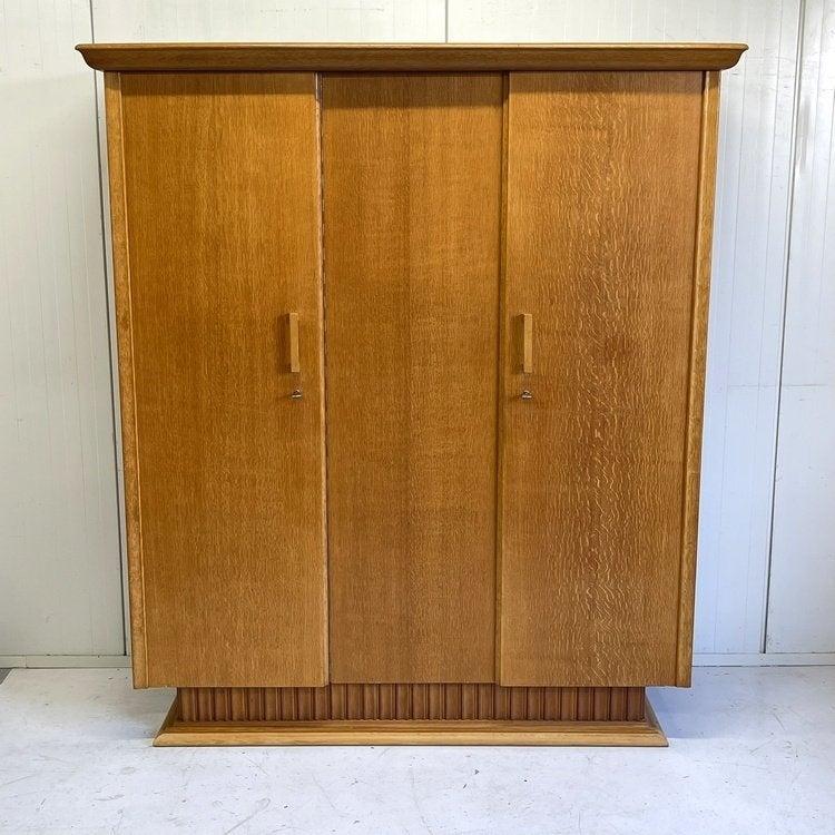 Vintage Art Deco kledingkast hang leg & lades mooi design!, Gebruikt, Overige materialen, 150 tot 200 cm, Onbekend