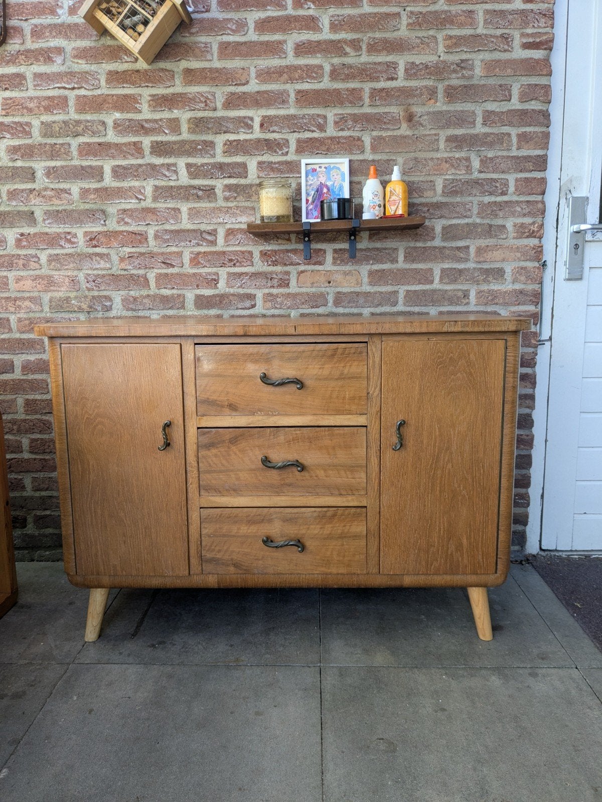vintage dressoir sideboard kast ladekast, Ophalen of Verzenden, Gebruikt, 25 tot 50 cm, 100 tot 150 cm