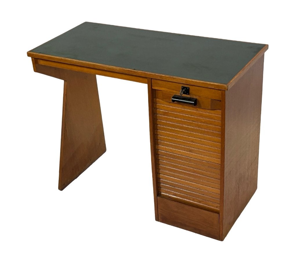 Art Deco bureau Minimalistisch design in eiken uniek, Art Deco, Gebruikt, Art Deco, 89 cm