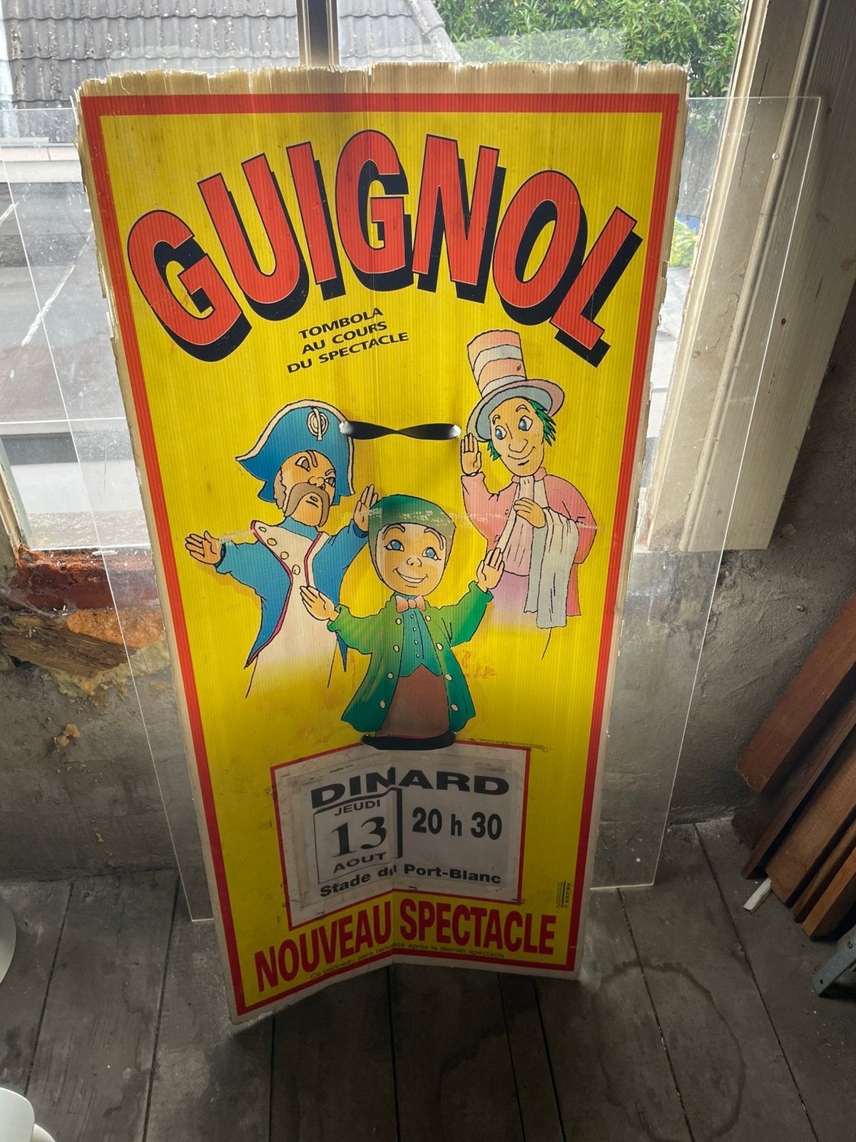 weg bord Frans circus, Verzamelen, Ophalen of Verzenden, Gebruikt, Reclamebord