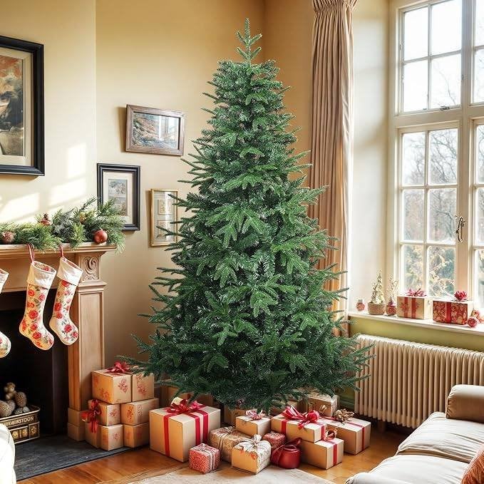 Kunstkerstboom + led verlichting, Ophalen, Zo goed als nieuw