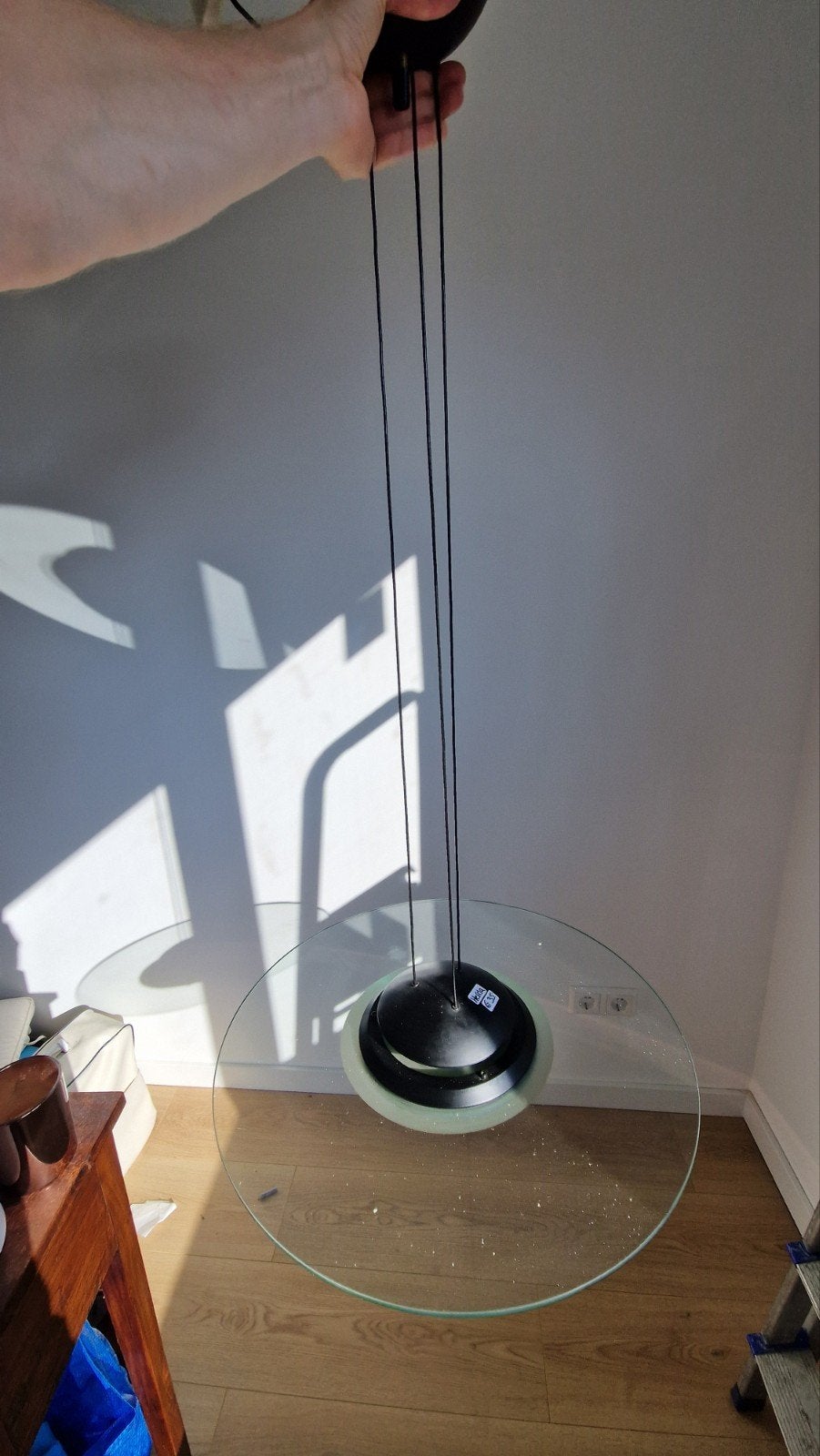 Herda design hanglamp vintage Spaceage, Ophalen of Verzenden, Glas