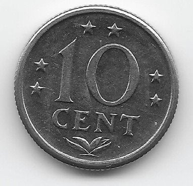Nederlandse Antillen 10 cent 1974 KM# 10 (1), Postzegels en Munten, Munten | Amerika, Verzenden, Midden-Amerika, Losse munt