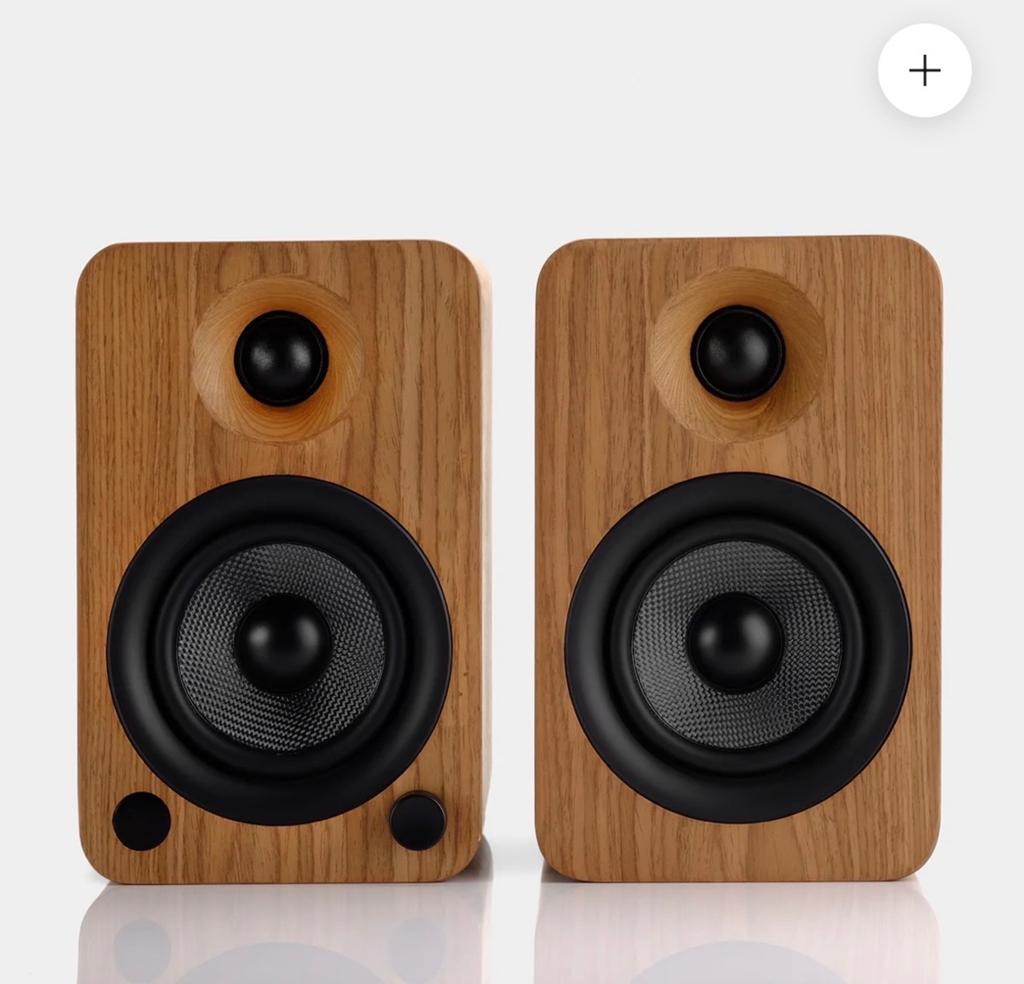 Kanto YU4 actieve boekenplank speakers - Walnoot