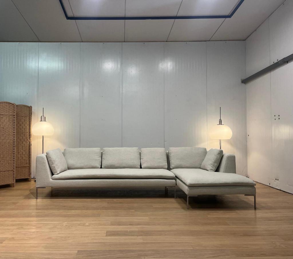 B&B Italia Charles Hoekbank – Nieuw Gestoffeerd (Ecru), Huis en Inrichting, Banken | Bankstellen, Hoekbank, Ophalen of Verzenden